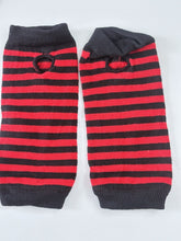 Women Girl Children Kids Party Costume Stripe Knit Fingerless medium Gloves