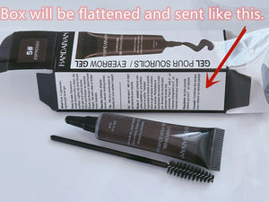 AU Waterproof Eyebrow Tattoo Lasting Liner Tint Liquid Gel Cream Tube Brush