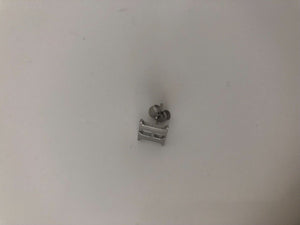 1PIECE Silver Color stainless Alphabet letter Novelty Studs Ear Piercing Earring