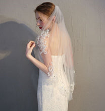 Women White Bride Hen's Night Embroidery Head Hair Trim lace Wedding Veil COMB