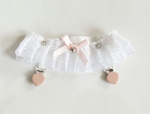 Women Black White Hens night Party Bride Wedding Lace Garter Suspender Belt Clip 1 Piece in White