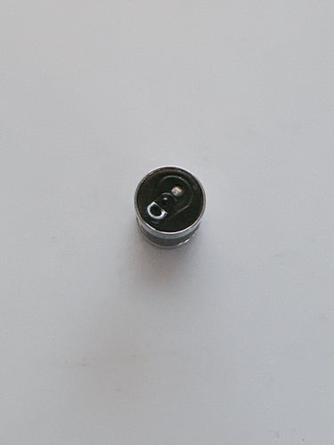 1X Gothic Titanium Can Lid Zipper Bolt Shape Stud Bar Piercing Stud Earring 1 PIECE in Black Color