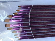 12PC Purple Oil Painting Brushes Set Acrylic Watercolor Artist Face Paint Craft