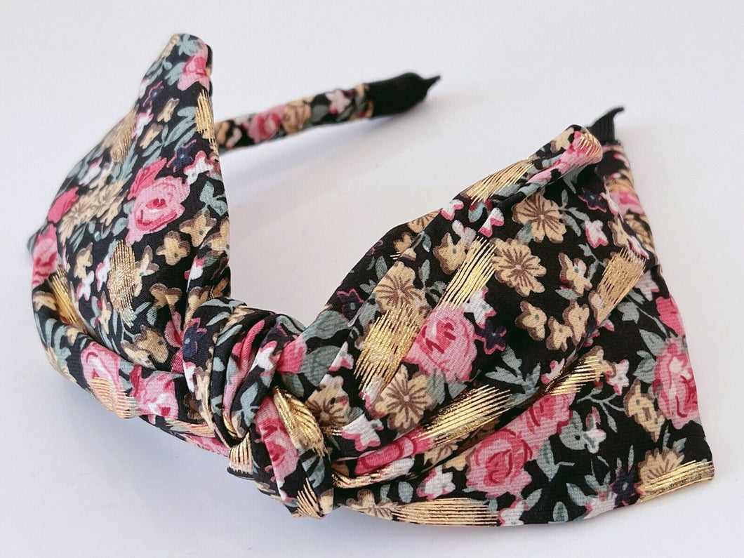 Women Girls Retro Chiffon Flower Big Bow Bowknot Hair Band Headband Wrap Hoop