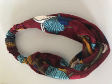 Women Boho Retro vintage Velvet Cross Twist hair headband band bandana scarf