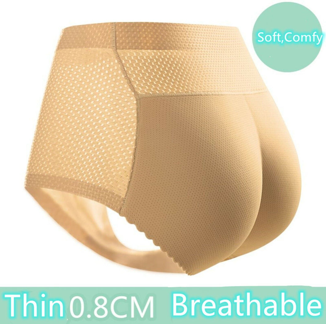 Buttock Natural Padded Underwear Bum Butt Lift HIP UP Enhancer Brief Shapewear Beige