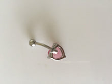 1x Heart 316L Surgical Stainless Steel Belly Navel Bar Body Piercing Jewellery