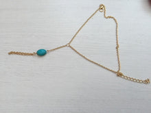 Women lady boho bohemian turquoise finger Hand Wrist band Bracelet Chain gift