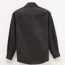 Page Boy Children Party Wedding Long sleeves Plain Black Formal Shirt