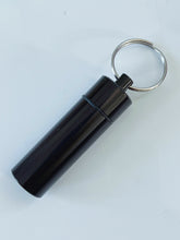 Travel Portable Alluminium Pills Medicine Tube Box Container Key Ring Holder