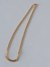 6mm Men Women Hiphop 18K Gold Plated Classic Flat Link Curb Chain Necklace