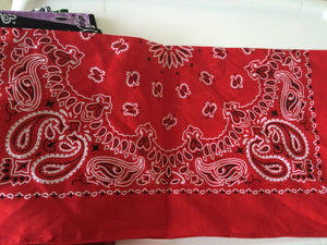 Women Men Retro Hip hop Cotton biker dance Paisley Bandana Hair Headband Wrap