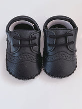 Baby Boy Kid White Navy Black Wedding Formal Party Synthetic leather Soft Shoes Black