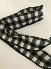 Women Girl Check Wire Bunny Ear adjustable bow scarf Hair head band Wrap