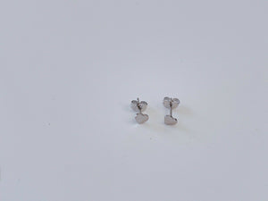 1Pair Love Heart Moon Stainless Titanium Plate Ear Small Earring Studs Piercing