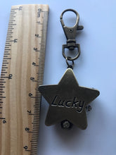 1PC Girls Boy Lady Car or Lucky Star Keyring Key Ring Pocket Watch Novelty Gift lucky star watch