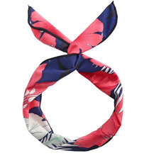 New Women Girl Retro Boho Tropical Leaf Wire bow Scarf Hair head band headband