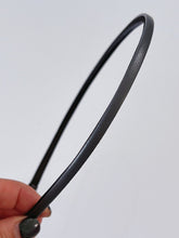 Women Girl Chic Slim Thin Synthetic leather Plain Hair Headband Head Band hoop Grey
