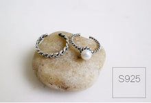 Women Lady Girl 925 Silver Braided or Pearl Open Adjustable Ring band Gift her