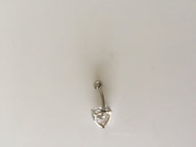 1x Heart 316L Surgical Stainless Steel Belly Navel Bar Body Piercing Jewellery