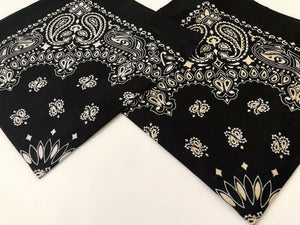 Women Girl Retro Cotton Shimmer Paisley Bandana Hair Headband Wrap Square Scarf