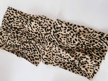 Women Retro Leopard Animal Pattern Cross Bandana Hair Head Band Headband Wrap