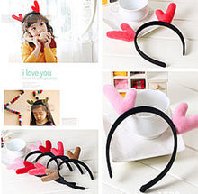 Women Girls Kids Christmas Deer Antlers Costume Ear Party Hair head band Prop