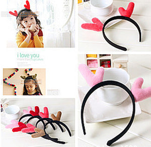 Women Girls Kids Christmas Deer Antlers Costume Ear Party Hair head band Prop