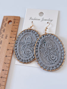 Women Retro Ethic Embroidery Crochet Boho Bohemian Hook dangle Ear Drop Earrings