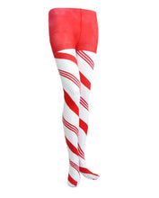 AU Women Christmas Striped Green Red White Pantyhose Tights Costume Stockings