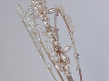 Women White Pearl Beaded Slim Hair Head Band Headband Dress Party Tiara Hoop