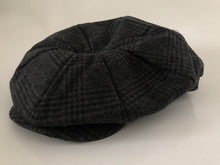 Men Retro Grey Check French Newsboy Cabbie Artist Hat Cap Wool Blended Beret