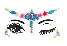 Women Crystal Acrylic Bling Gems Shell Fairy Fancy Face Eye Sticker makeup art