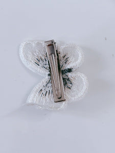 2X Women Lady Girl Fairy Embroidery Lace BUTTERFLY Head Hair side Clips pin