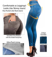 Women Denim Jeans look Warm Plush Velvet Fleece Slim Leggings Jeggings Pants