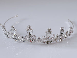 Women Wedding Prom Girls Red Pink Sliver Crystal Party Hair Headband Crown Tiara