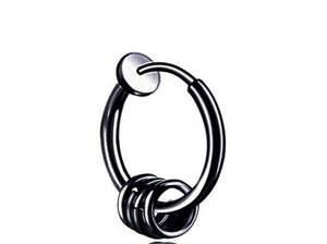 MEN Women Titanium Stainless Hiphops Gothic Huggie Hoops Fake Clip on Earring