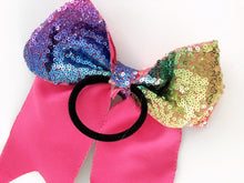 Women Girl Sequins Sequined Bling Colorful Rainbow Headband Hair Head Band bow