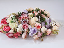 Women Bohemian Rose Bud Flower Leaf Crown hair headband Garland Photogragh Tiara
