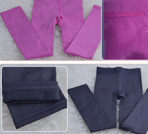 Girls Children Kid Grey Purple School uniform Warm Fleece Tights Stockings 8-12y