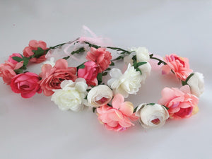 Women Flower Leaf Rustic Wedding Tiara Crown hair Head band headband Garland