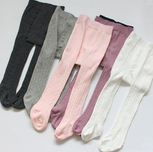 Girls Baby Kids Cotton Blend Braided Warm Tights Stockings Pantyhose 3-12month