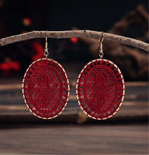 Women Retro Ethic Embroidery Crochet Boho Bohemian Hook dangle Ear Drop Earrings