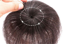 Natural 100% Human Hair Loss Hair Top Cover Clip on REAL Wig Piece extension