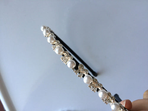 Women Lady Girl Wedding Crystal Rhinestone Shiny Bling party hair head band Hoop BOW DESIGN