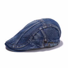 Men Women Retro Fashion Blue Denim French Newsboy Cabbie Artist Hat Cap Beret