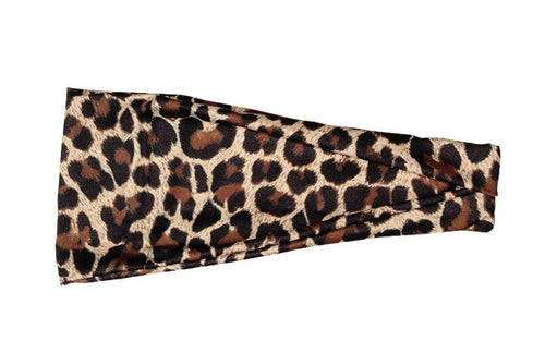 Women Girl Yoga Leopard / Paisley Elastic Headband Head Hair Band Bandana Mask Leopard