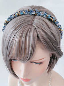 Women Girl Retro Bling Layers Crystal Bead Hairband Hair Head Band Headband Hoop