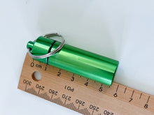 Travel Portable Alluminium Pills Medicine Tube Box Container Key Ring Holder