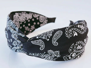 Women Retro BOHO Paisley Wide Hair Band Head Band Headband Bandana Style Hoop